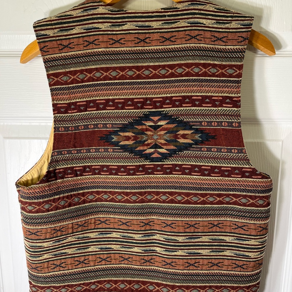 Orvis Vintage Southwestern Tapestry Vest Size Small